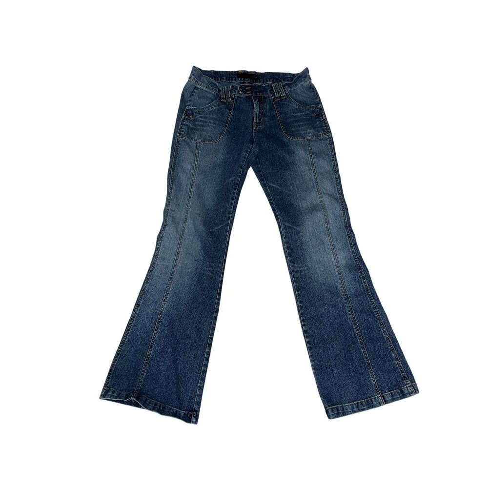 Vintage Wide-Leg Jeans | U-Shaped Seam | Retro Workwear Style | Size 11